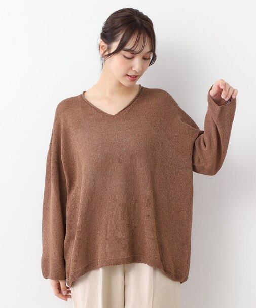 【日本製】ツムギ Vネックプルオーバー