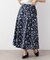 【コットン100％／ウエストゴム／タックあり】サマーパレス柄 タイプライタースカート