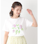 【コットン100％／洗える】ハイドランジア柄Tシャツ