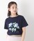 【コットン100％／洗える】ハイドランジア柄Tシャツ