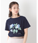 【コットン100％／洗える】ハイドランジア柄Tシャツ