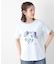 【コットン100％／洗える】ハイドランジア柄Tシャツ