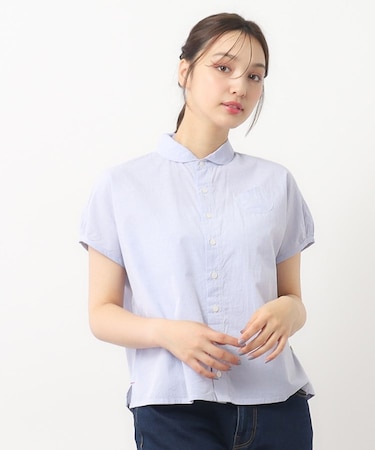 【日本製/ワンマイルウエア】フレンチ袖ブラウス