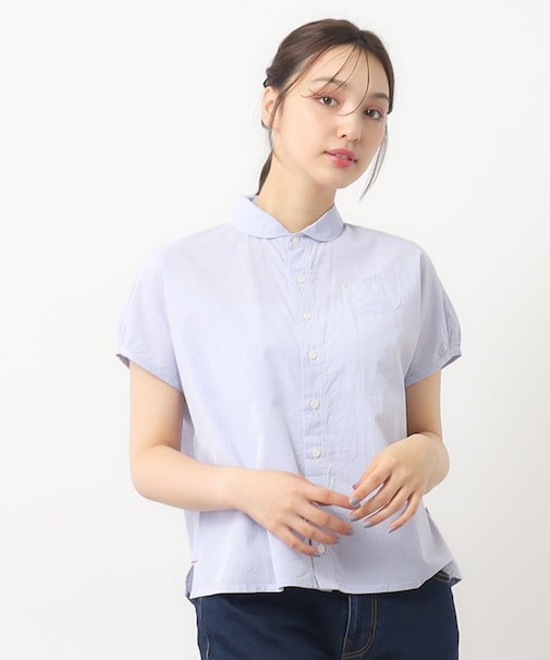 【日本製/ワンマイルウエア】フレンチ袖ブラウス