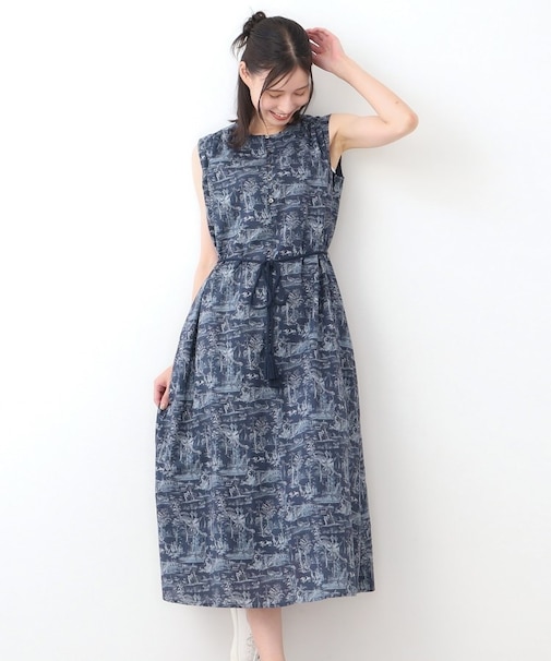 【STORY掲載!/コットン100%/同柄アイテムあり】ブレイスミス トワル柄 ワンピース