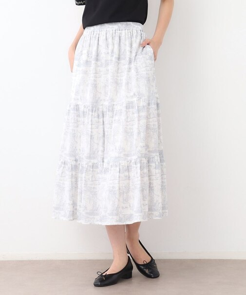 【ウエストゴム／コットン100％／同柄アイテムあり】ブレイスミス トワル柄 スカート