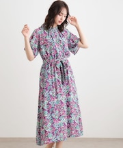 【WEB限定／洗える】ハニーボーン柄 ワンピース
