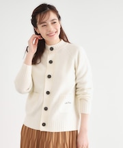 【日本製/ワンマイルウエア】ソフトウール ハイネックカーディガン