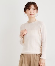 【シーウール】透かし編み プルオーバーニット