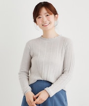 【シーウール】透かし編み プルオーバーニット