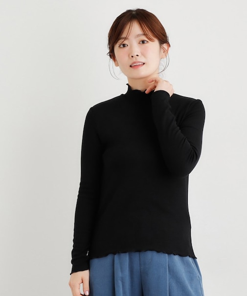 【定番人気アイテム！裏起毛】メロウエラスティックタートルプルオーバー