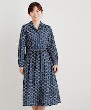 【WEB限定／洗える／M‐LL 3サイズ／羽織に使える】シュルートン柄コーデュロイワンピース