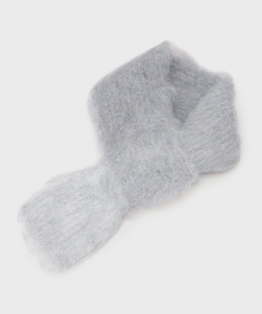 ウール混シャギーショートマフラー