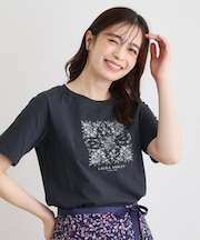 【カラー追加！STORY掲載！／コットン100％／3colors】エラビー スカーフ柄 Tシャツ