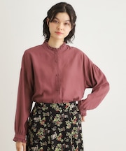 【洗える/羽織に使える】セルロース フリルブラウス