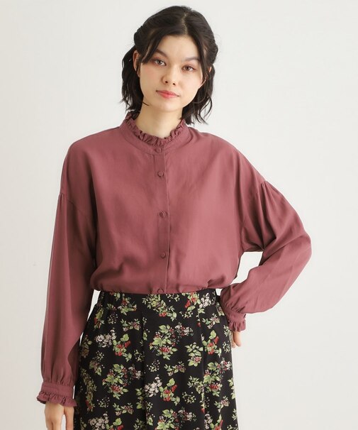 【洗える／羽織に使える】セルロース フリルブラウス