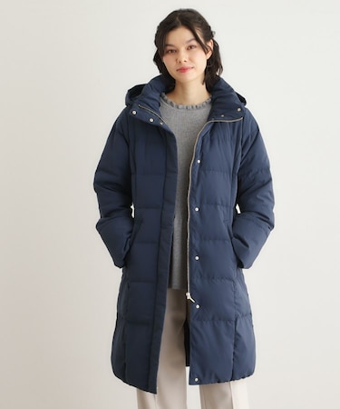 【ダウン使用／同柄アイテムあり】ライリー バタフライズ柄ロングダウンコート