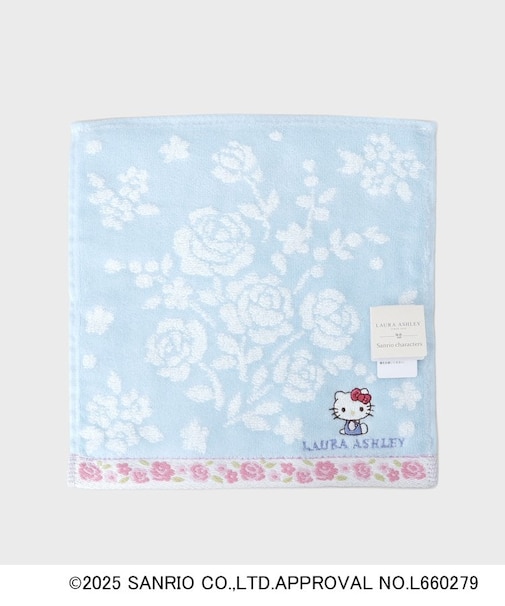 【サンリオキャラクターズ コラボ】ハローキティ＆バラ タオルハンカチ