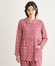 中わた入り マリートレリス柄プリント ニットキルトパジャマ