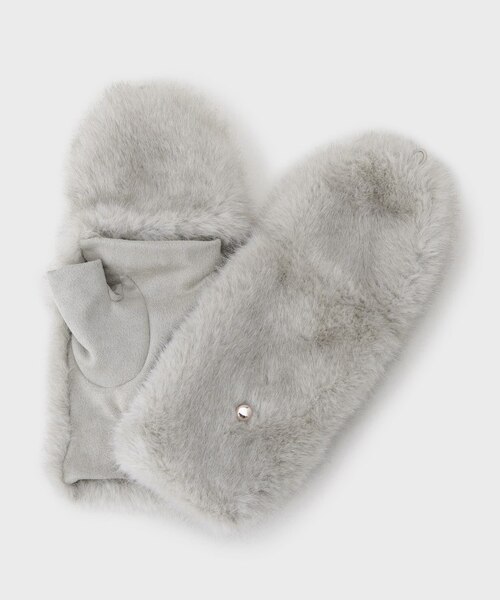 指先2WAY】フェイクファーミトン｜ローラアシュレイの通販｜&mall