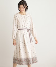 【洗える/同柄アイテムあり】ライリー バタフライズ柄 ワンピース