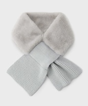 【差し込み式/フェイクファー】ニットストール