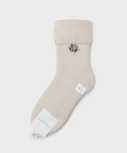 【内側起毛】ライホール柄 あたたかルームソックス