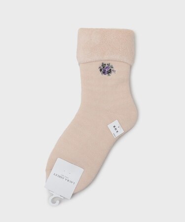 【内側起毛】ライホール柄 あたたかルームソックス