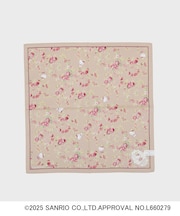 【サンリオキャラクターズコラボ】ハローキティ＆花 プリントハンカチ