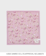 【サンリオキャラクターズコラボ】ハローキティ＆花 プリントハンカチ