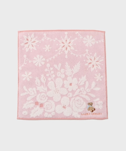 【ギフトにおすすめ！】ベア刺繍 クリスマスタオルハンカチ