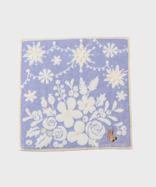 【ギフトにおすすめ！】ベア刺繍 クリスマスタオルハンカチ