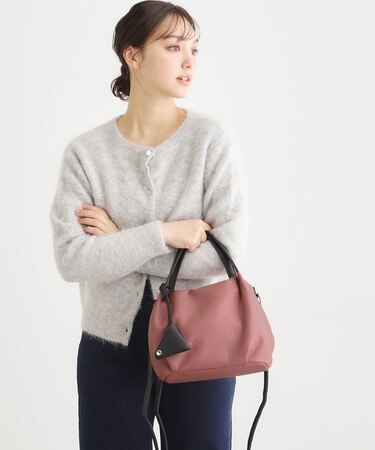 コインケース付き 裏地柄ソフトトート