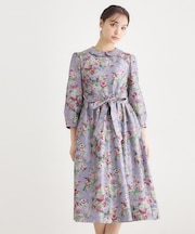 【WEB限定／9分袖／M＿LL 3サイズ】ペンブリー柄 シャンタンワンピース