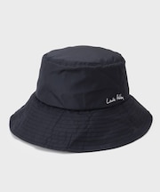 【撥水加工/サイズ調整可/顎紐取外し可】ロンドン柄 パッカブル レインハット