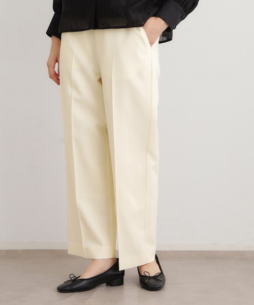 洗える／ウエストゴム仕様】カラーストレートパンツ｜ローラアシュレイ