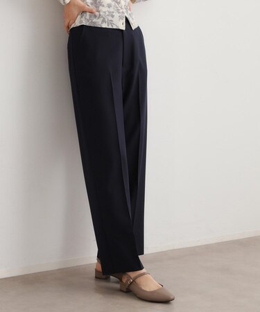 【洗える／ウエストゴム仕様】カラーストレートパンツ