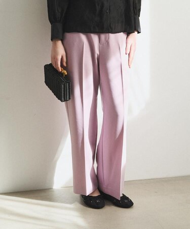 【洗える/ウエストゴム仕様】カラーストレートパンツ