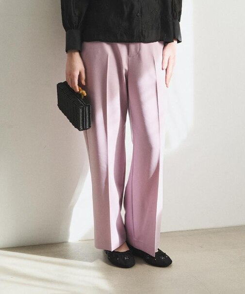 【洗える/ウエストゴム仕様】カラーストレートパンツ
