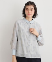 【セットアップ可】ランズウィック柄刺繍ブラウス