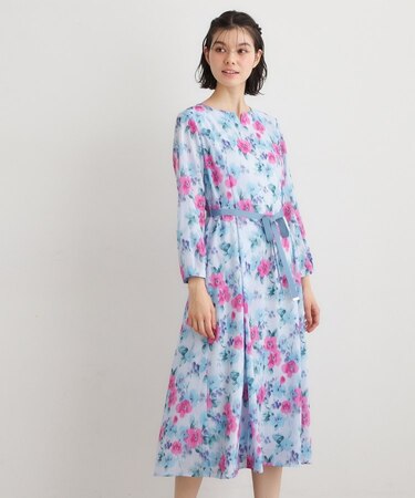 【洗える／同柄アイテムあり】フリーサム ヘイズ柄ワンピース