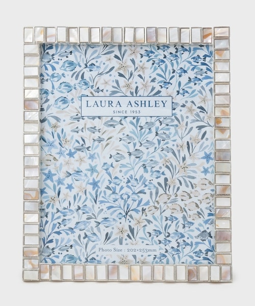 LAURA ASHLEY フォトフレーム セット ヘンレイク柄 天然シェルフォトフレーム インチサイズ｜ローラ