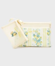 ロザリーナ ストライプ柄 セットオブ2ポーチ