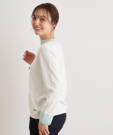 【人気デザイン！日本製／ロゴ刺繍入り／ワンマイルウエア】コットン ニットカーディガン