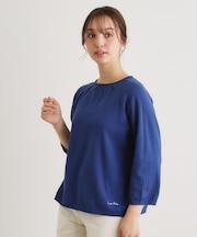 【人気デザイン！日本製／ロゴ刺繍入り／ワンマイルウエア】コットン プルオーバーニット