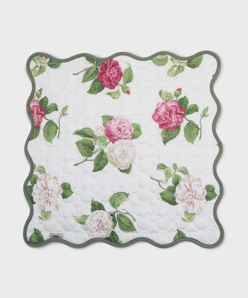 カミール柄 キルトクッションカバー 45×45cm