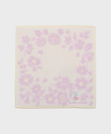 【お配りギフトにおすすめ！】お花刺繍 タオルハンカチ