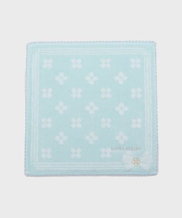 【お配りギフトにおすすめ！】菜の花リボン ピコレースタオルハンカチ