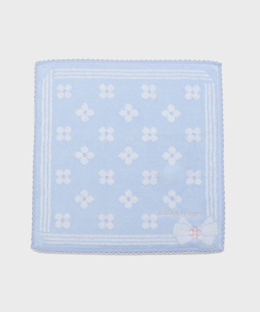 【お配りギフトにおすすめ！】菜の花リボン ピコレースタオルハンカチ