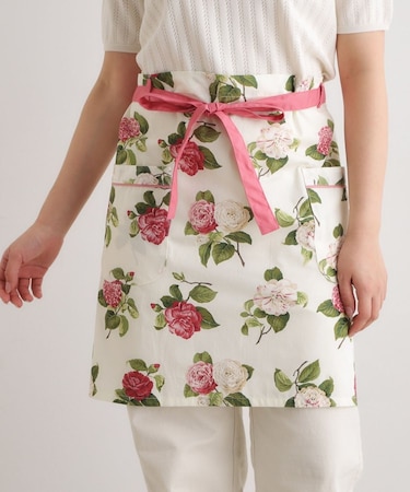 【カミール】柄 カフェエプロン